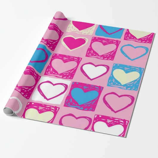 Hartenpatroon Cadeaupapier (Uitgerold)