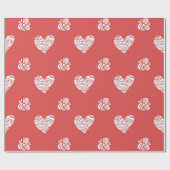 Hartenpatroon Cadeaupapier (Vlak)