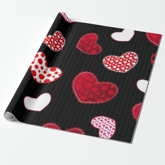 Hartenpatroon Cadeaupapier (Uitgerold)
