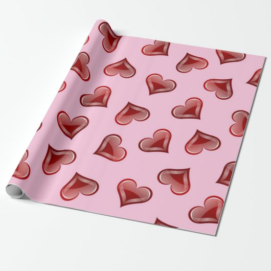 Hartenpatroon Cadeaupapier (Uitgerold)