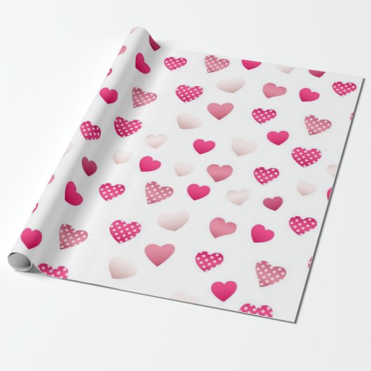 Hartenpatroon Cadeaupapier (Uitgerold)