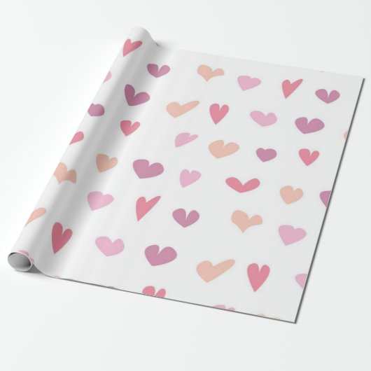 Hartenpatroon Cadeaupapier (Uitgerold)