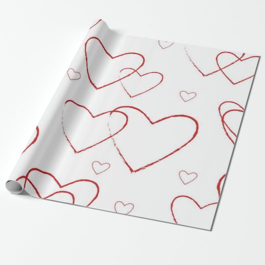 Hartenpatroon Cadeaupapier (Uitgerold)