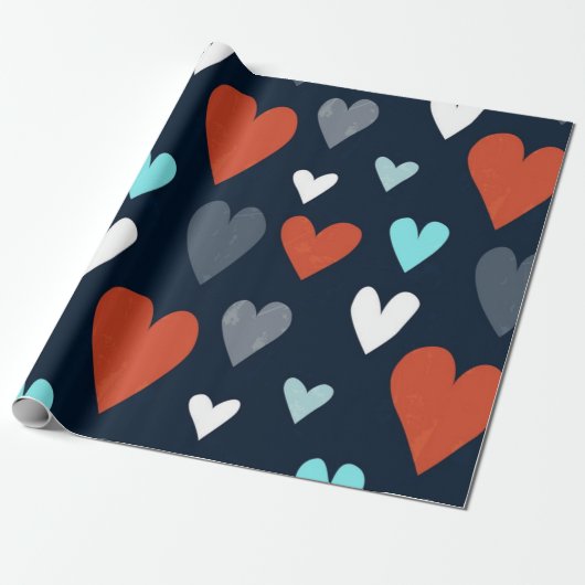 Hartenpatroon Cadeaupapier (Uitgerold)