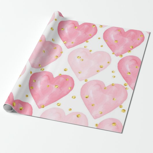 Hartenpatroon Cadeaupapier (Uitgerold)
