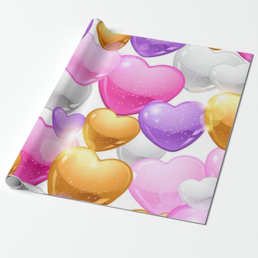 Hartenpatroon Cadeaupapier (Uitgerold)