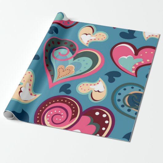 Hartenpatroon Cadeaupapier (Uitgerold)