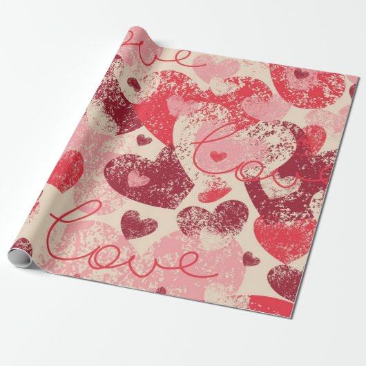 Hartenpatroon Cadeaupapier (Uitgerold)