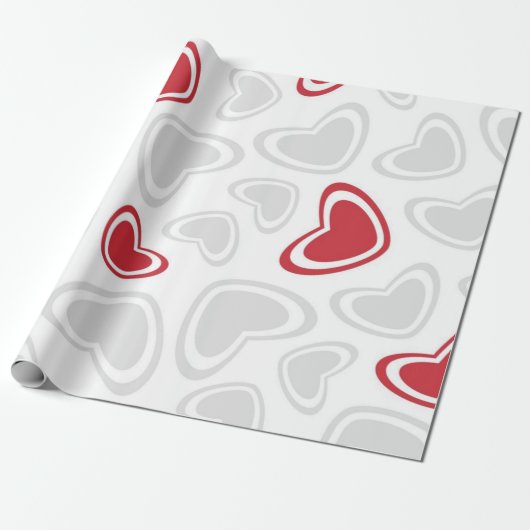 Hartenpatroon Cadeaupapier (Uitgerold)
