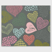 Hartenpatroon Cadeaupapier (Vlak)