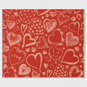 Hartenpatroon Cadeaupapier (Vlak)