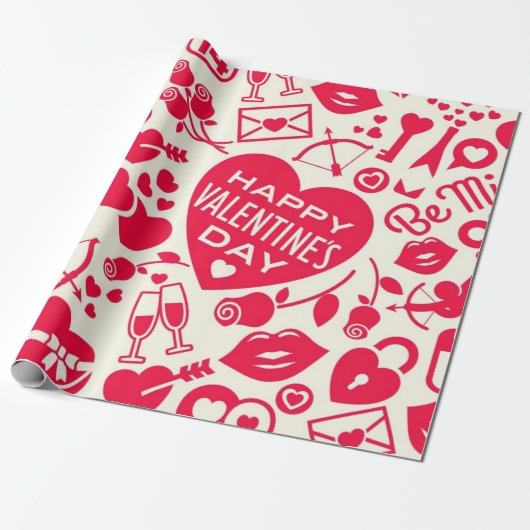 Hartenpatroon Cadeaupapier (Uitgerold)