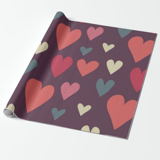 Hartenpatroon Cadeaupapier (Uitgerold)