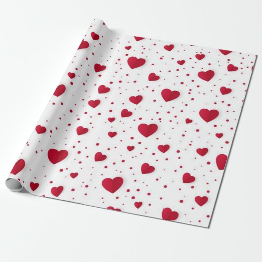 Hartenpatroon Cadeaupapier (Uitgerold)