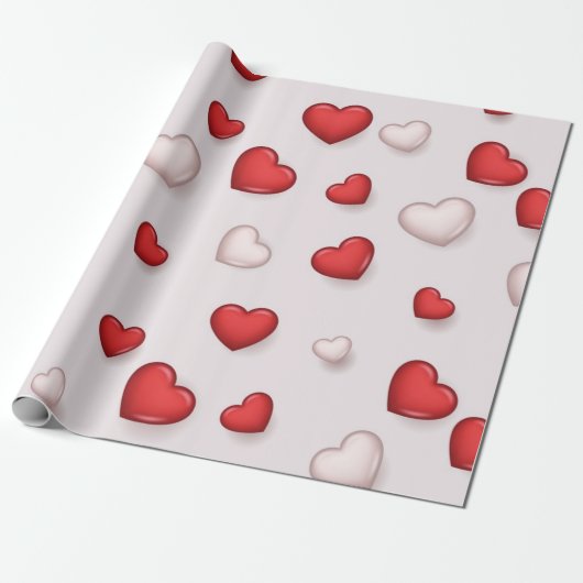 Hartenpatroon Cadeaupapier (Uitgerold)