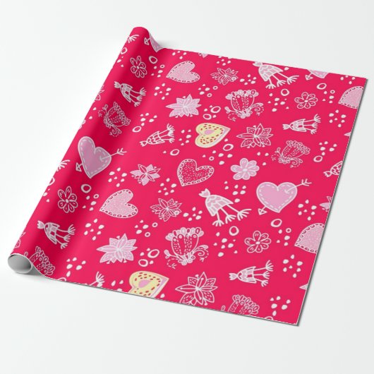 Hartenpatroon Cadeaupapier (Uitgerold)