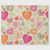 Hartenpatroon Cadeaupapier (Vlak)