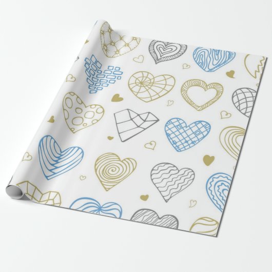 Hartenpatroon Cadeaupapier (Uitgerold)