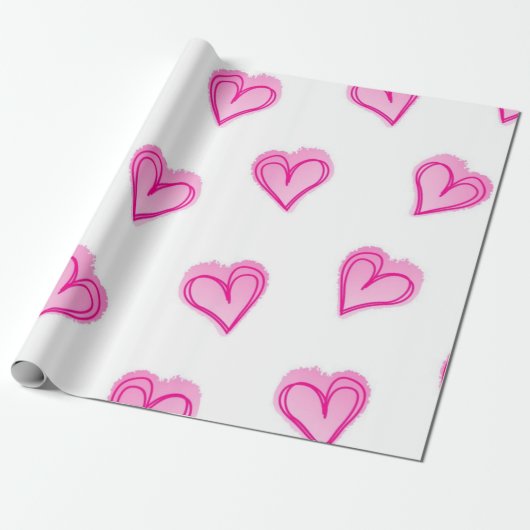 Hartenpatroon Cadeaupapier (Uitgerold)