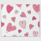 Hartenpatroon Cadeaupapier (Vlak)