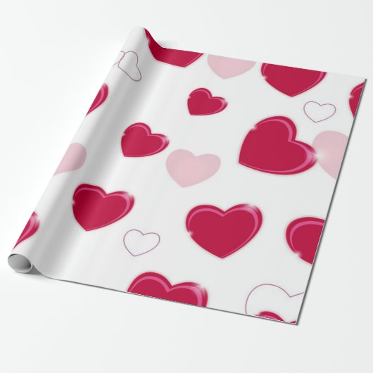 Hartenpatroon Cadeaupapier (Uitgerold)