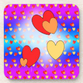 Hartenpatroon Cartoon-viering Coasters Bier Onderzetter (Voorkant)