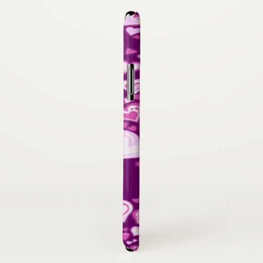 Hartenpatroon roze & paarse genoemd iphone geval Case-Mate iPhone case (Achterkant / rechts)