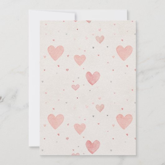 Hartenpatroon Save the Date Kaart (Voorkant)