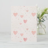 Hartenpatroon Save the Date Kaart (Staand voorkant)