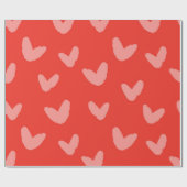 Hartenpatroon Zoete Liefde Rode Ambachtelijke Pret Cadeaupapier (Vlak)