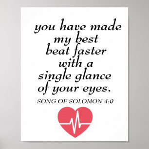 Hartenslaan Snellere Romantische Bijbel Verse Quot Poster