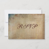 hartensleutel Rustic Burlap RSVP-kaarten RSVP Kaartje (Achterkant)