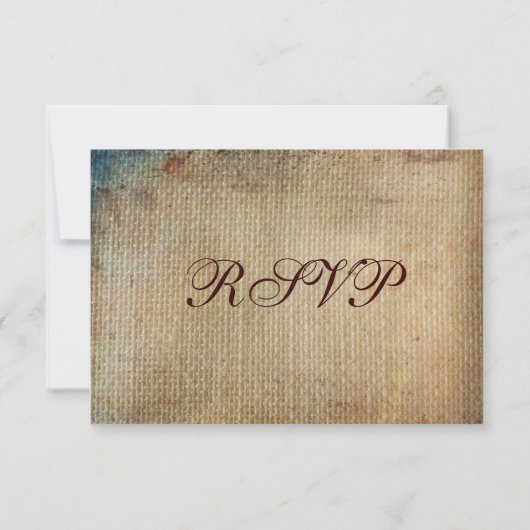 hartensleutel Rustic Burlap RSVP-kaarten RSVP Kaartje (Achterkant)