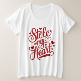Hartensnaren bevestigd grote maat t-shirt