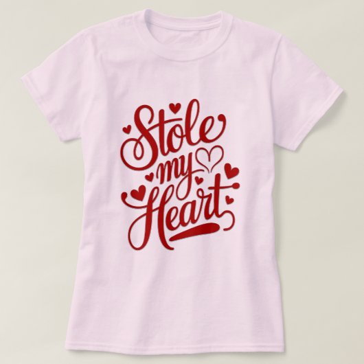 Hartensnaren bevestigd t-shirt (Design voorkant)