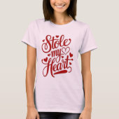 Hartensnaren bevestigd t-shirt (Voorkant)