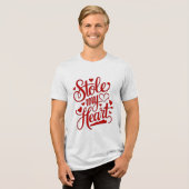 Hartensnaren bevestigd Tri-Blend shirt (Voorkant volledig)