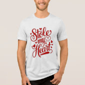 Hartensnaren bevestigd Tri-Blend shirt (Voorkant)