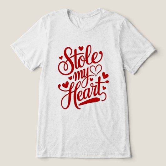 Hartensnaren bevestigd Tri-Blend shirt (Design voorkant)