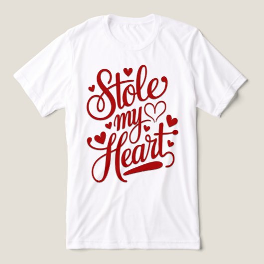 Hartensnaren bevestigd Tri-Blend shirt (Design voorkant)