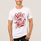 Hartensnaren bevestigd Tri-Blend shirt (Voorkant)