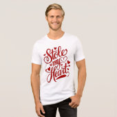 Hartensnaren bevestigd Tri-Blend shirt (Voorkant volledig)