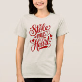 Hartensnaren bevestigd Tri-Blend shirt (Voorkant)