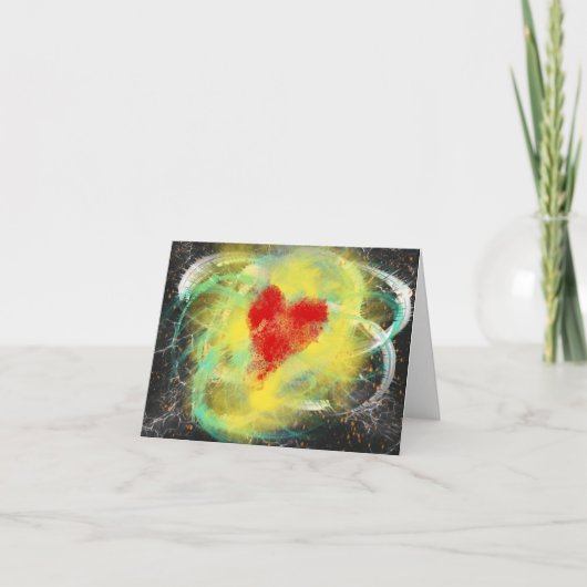 Hartensupernova Christelijke moderne kunst Harteli Kaart (Voorkant)