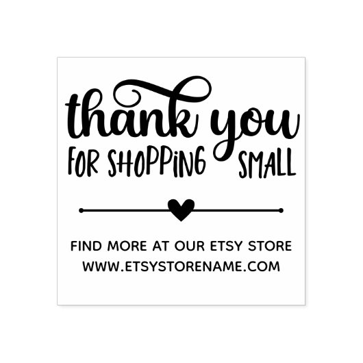 Hartenverdeler Hartelijk dank voor het winkelen in Rubberstempel (Afrduk)