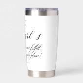 Hartenverlangen roze roze roze roos geïsoleerde drinkbeker (Achterkant)