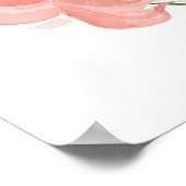 Hartenverlangen roze roze roze roos poster (Hoek)