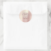 Hartenvoeten Baby shower Favor Gift Hartelijk dank Ronde Sticker (Tas)