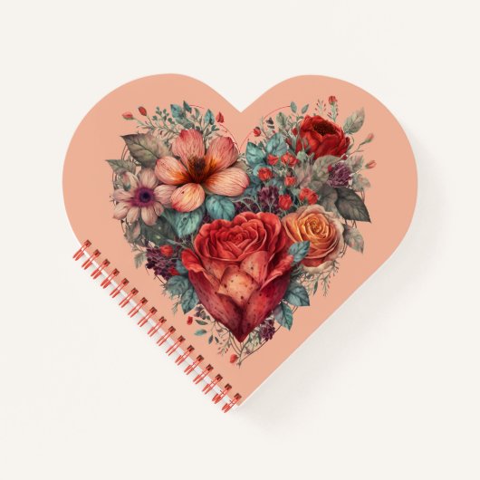 Hartenvolle bloemen notitieboek (Voorkant)