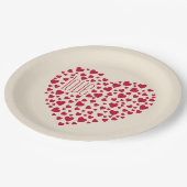 Hartenvolle hartslag Red ID733 Papieren Bordje (Gekanteld)